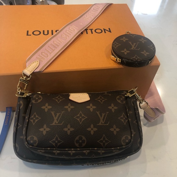 NWT Louis Vuitton Multi Pochette Rose Clair Monogr - Picture 3 of 8